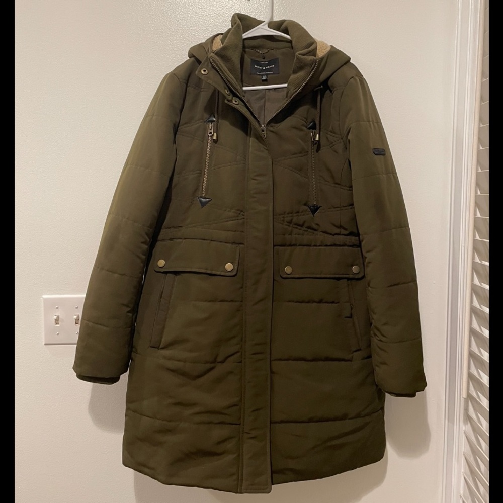 Lucky Brand Faux Fur Hooded Jacket - size L